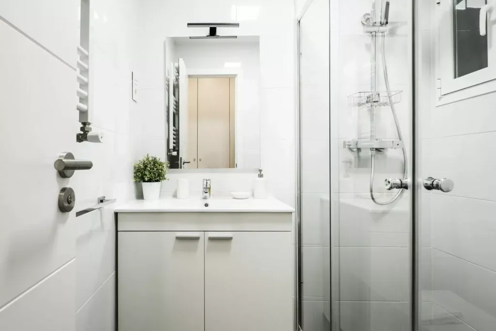 photo of a small bathroom space for a renovation makeover in Edmonton